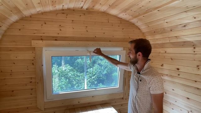 Квадро баня XL. Доработки "от Евгения". Панорамные окна. Правильные спинки. Кедр. Баня от Bochky
