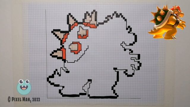 БОУЗЕР | Как нарисовать боузера по клеточкам || Марио | Пиксель Мен смотреть онлайн