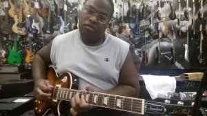 Playing a 2013 Gibson Les Paul standard w/Desert Sunburst finish at Guitar Center in Bakersfield Ca