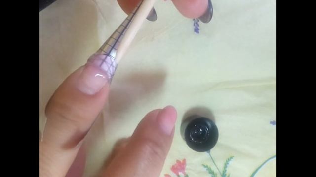 Очень сложная коррекция. Маникюр, наращивание и нежный дизайн. Делаю себе на правой руке.