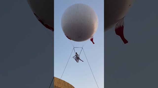 Gymnast lady performing at VIP entrance before opening match of 2023 AFC Cup Qatar vs Lebanon