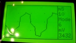 Arduino 5 million samples per second oscilloscope with 128x64 LCD