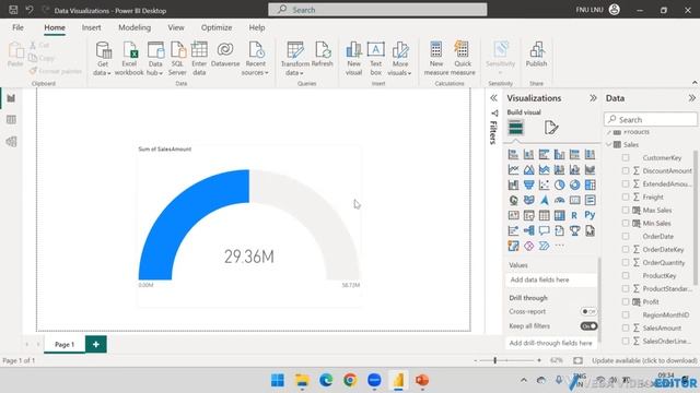 PBI 14.9 Gauge Chart in Power BI || KPI || Visualize Performance towards target using gauge chart смотреть онлайн