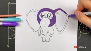 How to draw an elephant from Zootopia