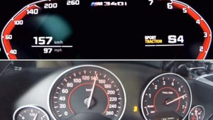 BMW M340i G20 vs BMW 340i F30 0-200 km/h
