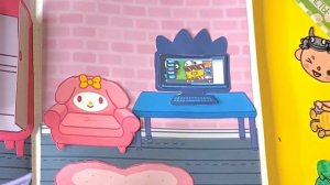 КОМНАТА ХЕЛЛОУ КИТТИ / ТОКА БОКА ИЗ БУМАГИ / ДОМИК В ТЕТРАДИ