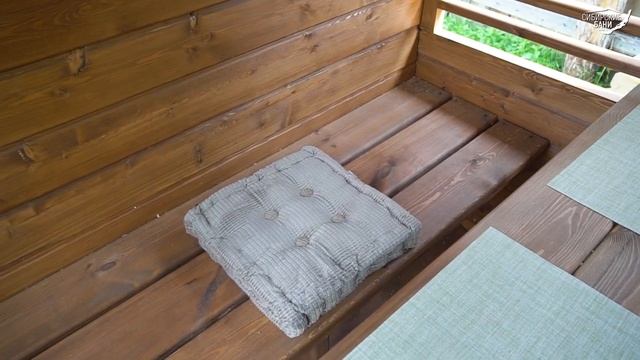 Деревянная беседка Эконом квадратная из лиственницы размерами 2х2.5 м. смотреть онлайн