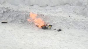 Как горит литий полимерный  Li-po аккумулятор