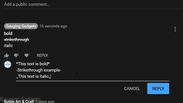 How to Write Bold, Italic, & Strikethrough on YouTube Comments - PC & Mobile