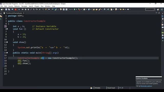 #5 Constructor in java program with practical example | How to use constructors in OOPS