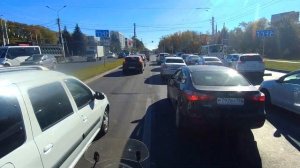 Поездка на работу на мотоцикле