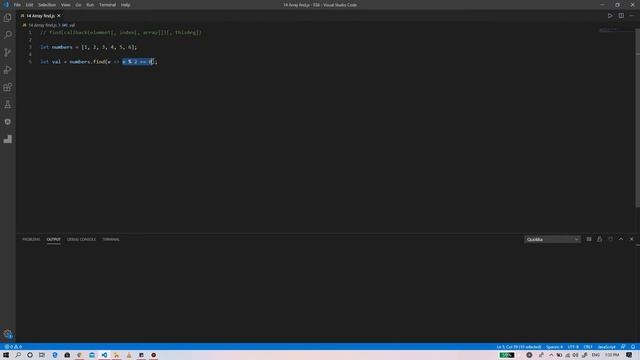 Array find - Javascript E14 | ES6 and Beyond