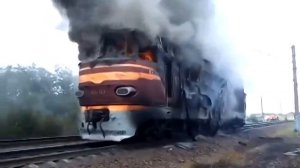 Пожар на электровозе! (перегон Чертково - Зориновка)