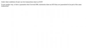 Databases: Oracle RAC: Can two transactions share an SCN?
