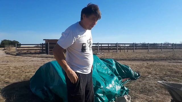 Миндалевый сад Лосковых. Часть 14. Каучуковая пленка для бассейнов-накопителей. смотреть онлайн