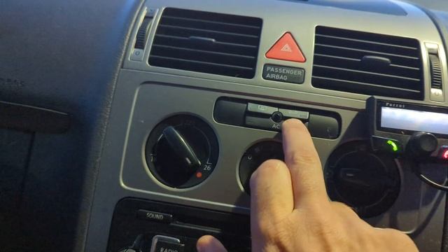 How turn on webasto VW Touran 2009