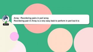 Array : Reordering pairs in perl array