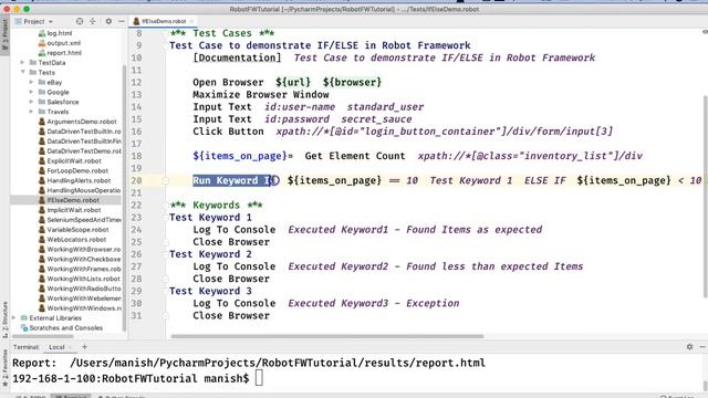 Robot Framework Tutorial #38 - How to use IF ELSE in Robot Framework