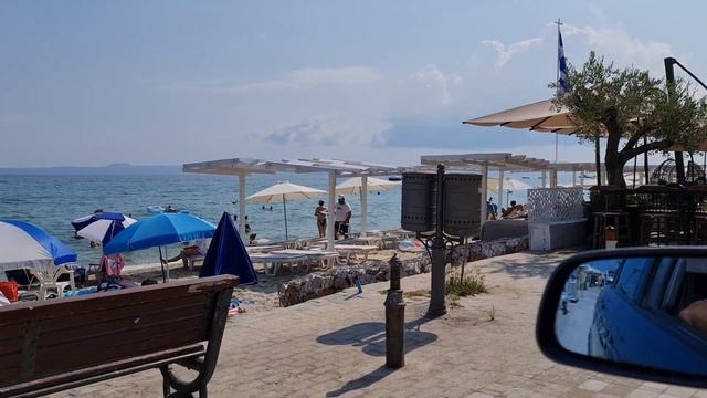 Busy Beach Town Polychrono Halkidiki Greece смотреть онлайн
