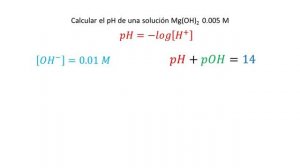 Cálculo del pH de una solución | Ejemplo 1