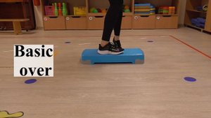 Степ. Базовые шаги без смены лидирующей ноги