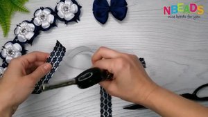 СЛОЖНО, но так красиво Канзаши Лента в косу Nbeads.com