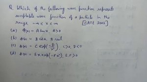 22. Physical acceptable wave function previous years solved problems | Quantum mechanics | GATE |