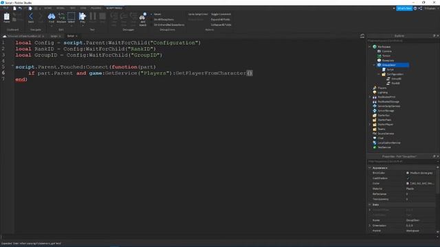 Roblox Scripting Tutorial [Group + Rank Only Door] смотреть онлайн