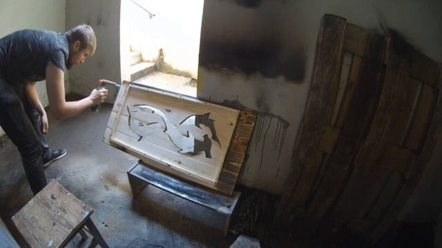 СВЕТИЛЬНИК ИЗ ДЕРЕВА "АКУЛЫ" / WALL SHELF LAMP DIY/ SHOU SUGI BAN смотреть онлайн