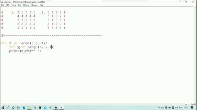 Python pattern program - Lecture -2 ! print pattern in python