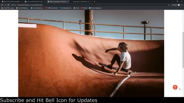 Back to Top Button using html css and jquery | csPoint web designing Tutorials