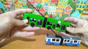 Игрушка Троллейбус с гармошкой. Сравнительный обзор 2х троллейбусов Технопарк
