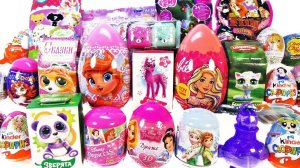 МЕГА ВЫПУСК СЮРПРИЗОВ ДЛЯ ДЕВОЧЕК! Принцессы Дисней,ПОНИ,Барби,ВИНКС,Frozen Kinder Surprise unboxing