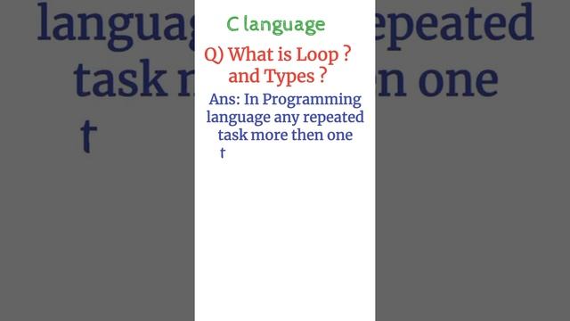 what is loop? types of loop? #java  #c #c++ #java #python #dbms #javascript #html #os #short #short