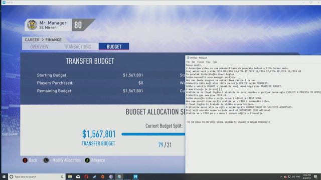 How to increase budget in FIFA 19 Career 999,999,999 [EASIEST WAY] Kako povecati buzet u fifi 19 смотреть онлайн