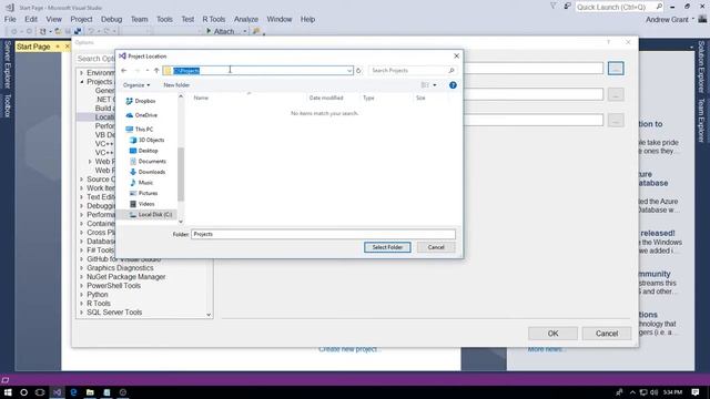 Change the default Project and Github Repository Location in Visual Studio 2017 смотреть онлайн