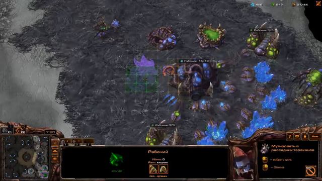 Starcraft 2: Без рейтинга 1v1 Зерги | Первые шаги (2) + София смотреть онлайн