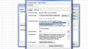 Linking TATEMS Spreadsheets To TATEMS Data on a Server With Excel 2007