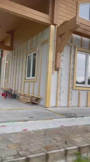 Стеновые панели облицованные каменным шпоном: монтаж на фасад дома. Часть 2: монтаж обрешётки.