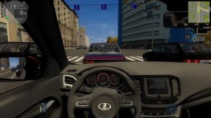 Обзор на Lada Vesta Cross Sport)Lada против Toyota)В City Car Driving