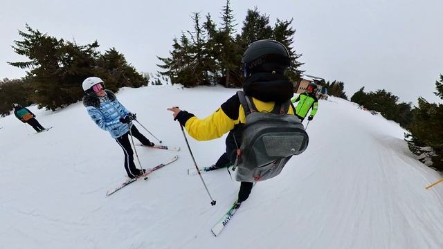 Обучение с тренером катанию на горных лыжах и подъёмнике - без падений! Копаоник. Сербия ч.4