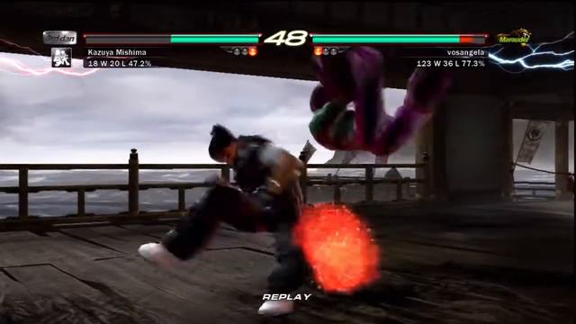 Tekken 6 Kazuya Mishima vs Eddy Gordo смотреть онлайн