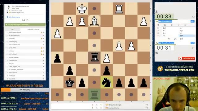 [RU] ЭЛИТНАЯ БУЛЛИТ-АРЕНА!! 1+0!! Шахматы. На lichess.org смотреть онлайн