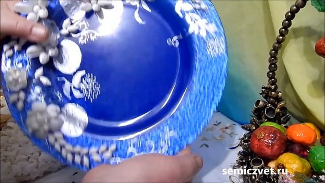 ?? Декор тарелок морскими ракушками своими руками