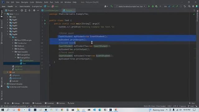 Static variables in Java part 02 смотреть онлайн