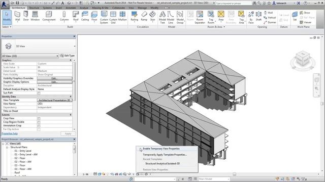 Autodesk Revit: Temporary View Properties смотреть онлайн