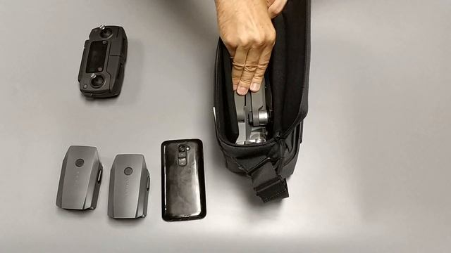 Размещение DJI Mavic Pro + 2 аккумулятора в сумке смотреть онлайн