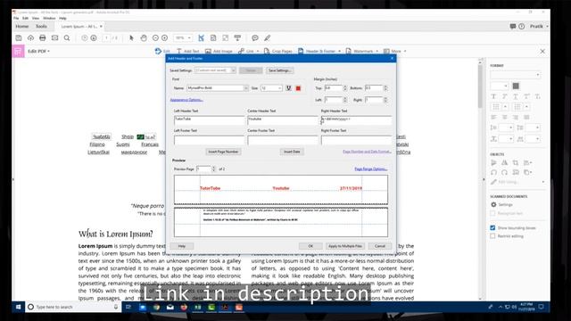 Adobe Acrobat Pro Tutorial - Lesson 22 - Header And Footer | Acrobat Pro | Free | Download смотреть онлайн
