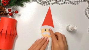 Поделки на новый год / простые поделки из бумаги / дед мороз из бумаги / фонарик из бумаги