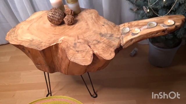Журнальный столик из спила дерева.